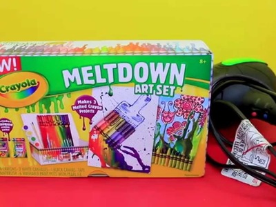 MELTING CRAYONS! ❤ Crayola Meltdown Art Set + Fun Paintings DIY Crafts for Kids
