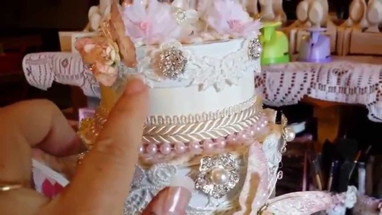 Wedding Guest Book and Altered Wedding Cake Stack DIY DT