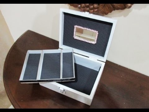 DIY : #82 Jewellery Box From RECYCLED Wooden Box ♥