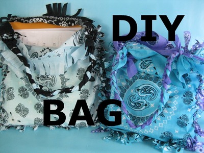 DIY Bandana Bag Purse Easy Home NO SEW Project Make It Yourself Tote