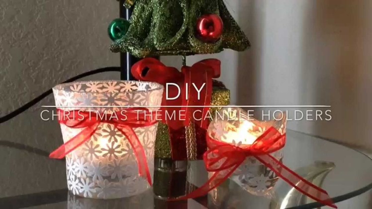 DIY candle holder.Christmas theme candle holder for gift.christmas decoration ideas