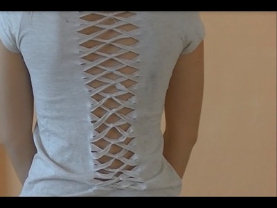 DIY: cut-out crossover back T-shirt