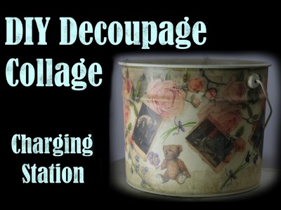 DIY Decoupage Collage - Charging Station