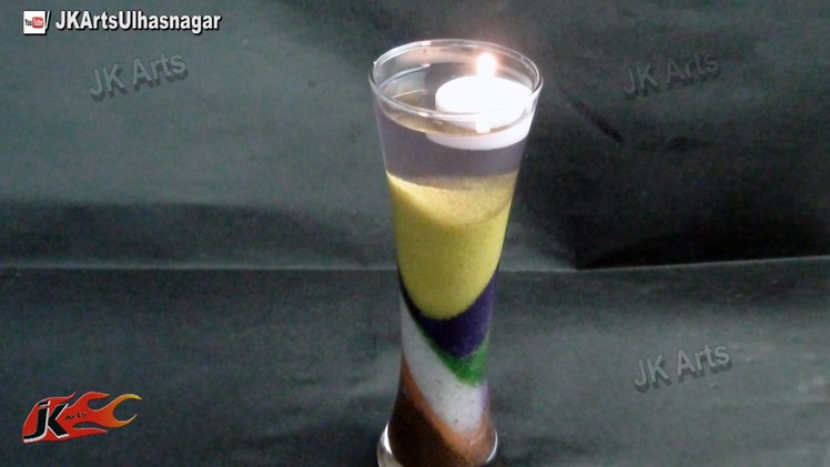 DIY Easy Sand Art Candles Centerpiece Table Decoration Idea | JK Arts  732