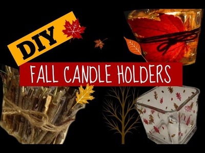 DIY Fall Candle Holders | Easy Dollar Store Project | Fall Room Decor & Gift Ideas!