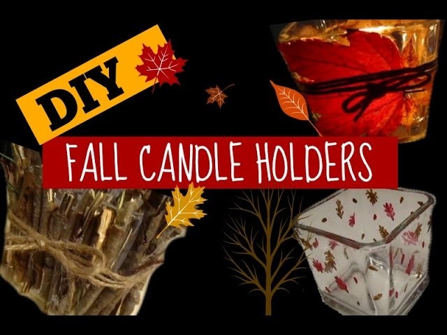 DIY Fall Candle Holders | Easy Dollar Store Project | Fall Room Decor & Gift Ideas!