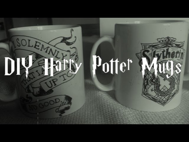 DIY Harry Potter Mugs. Canecas Harry Potter