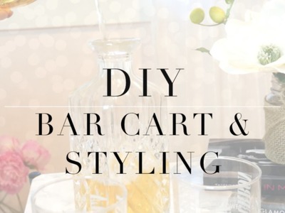 DIY MARBLE BAR CART & STYLING: IKEA. HOMEGOODS.