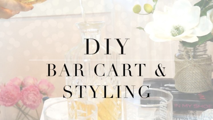 DIY MARBLE BAR CART & STYLING: IKEA. HOMEGOODS.