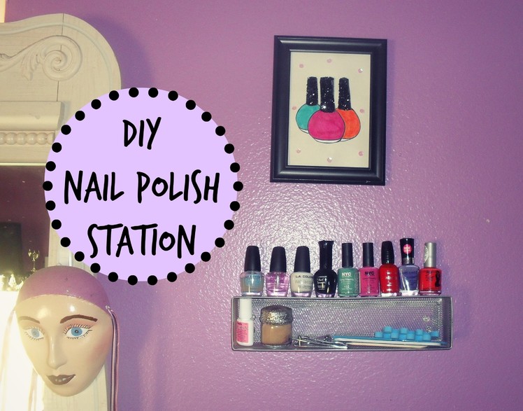 DIY Nail Polish Wall Station