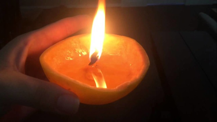 DIY No Wax Fruit Candles (2 Ingredients)