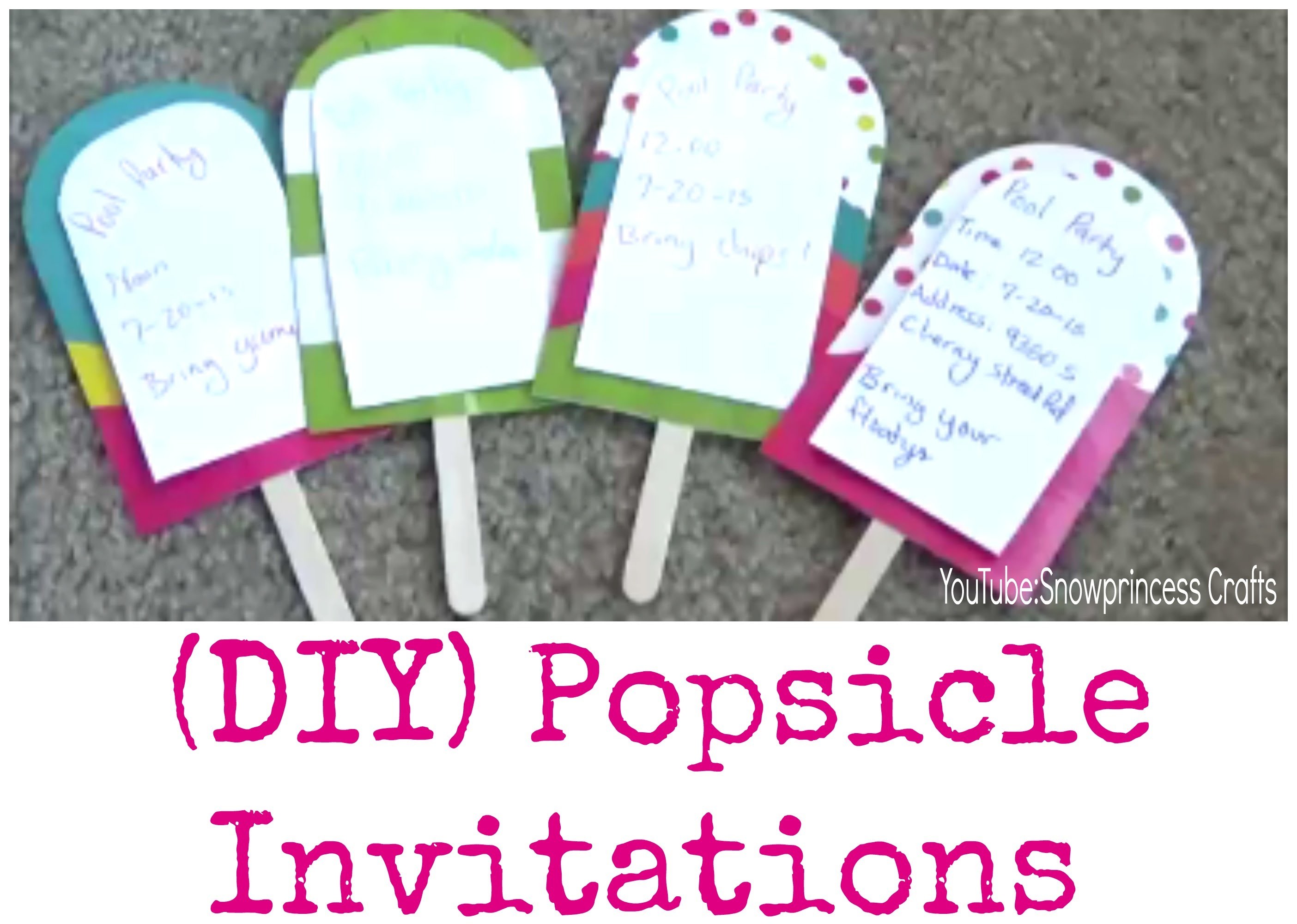 (DIY) Popsicle Invitations