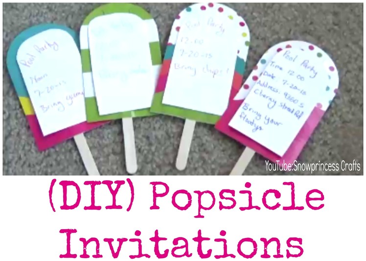 (DIY) Popsicle Invitations