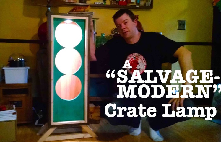 DIY "Salvage Modern" Wood Crate Lamp (Homemade Furniture- Ikea)