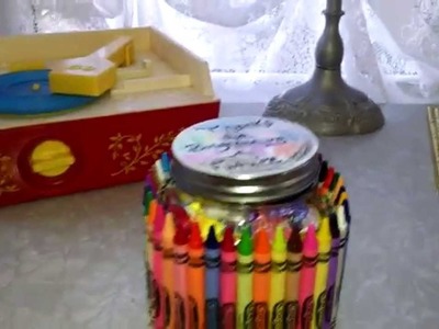 DIY Teacher Gifts, Crayola Glass Jar - LOVE it!