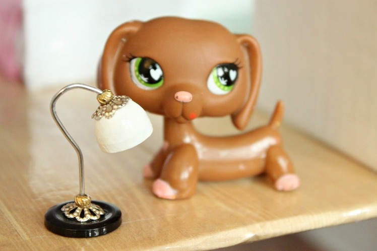 EASY LPS DIY How to make a miniature lamp for dollhouse