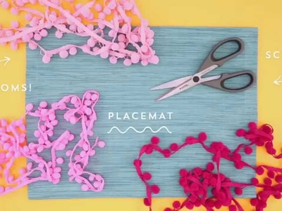 Elmer’s CraftBond Hot Glue DIY Inspiration – Pom-Pom Placemats