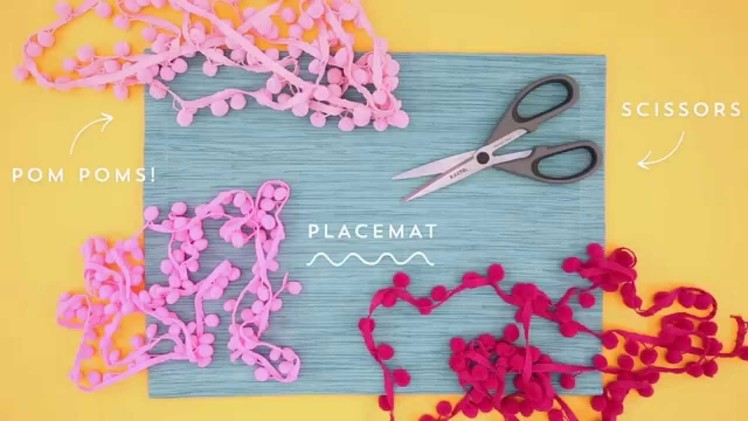 Elmer’s CraftBond Hot Glue DIY Inspiration – Pom-Pom Placemats