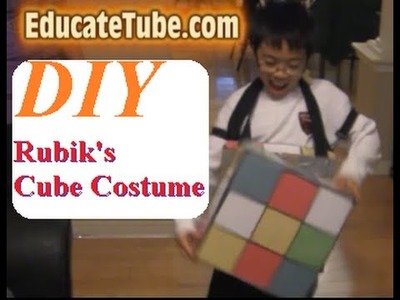 Homemade DIY Rubik's Cube Costume for school and party - Cool, Awesome, Easy and Free to make