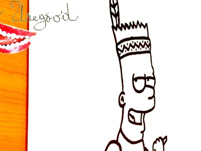 How to draw Bart Simpson Step by Step Easy Full Body | draw easy stuff but cool on paper