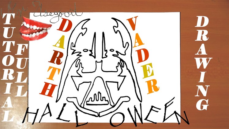 How to draw Halloween stuff easy: draw DARTH VADER Pumpkin Carving Step by Step Easy | FULL