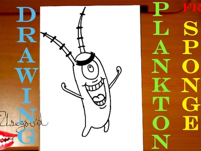 How to draw PLANKTON from Spongebob Squarepants EASY | draw easy stuff but cool, SPEED ART