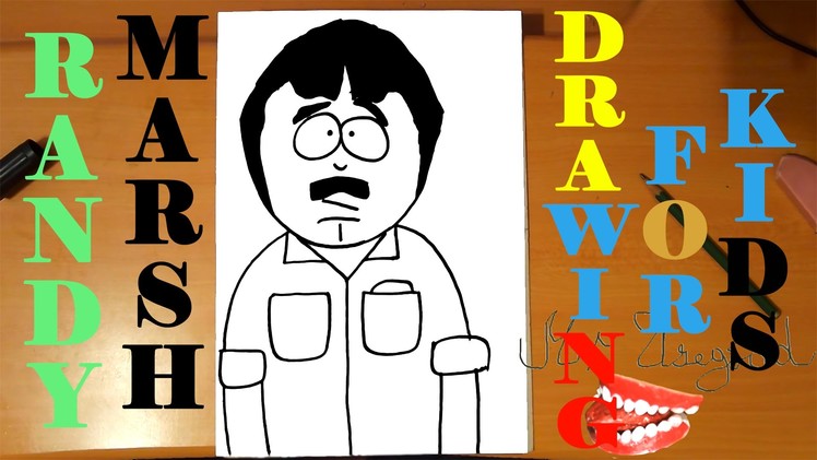 How to draw RANDY MARSH from SOUTH PARK characters Easy,draw easy stuff but cool|SPEED ART