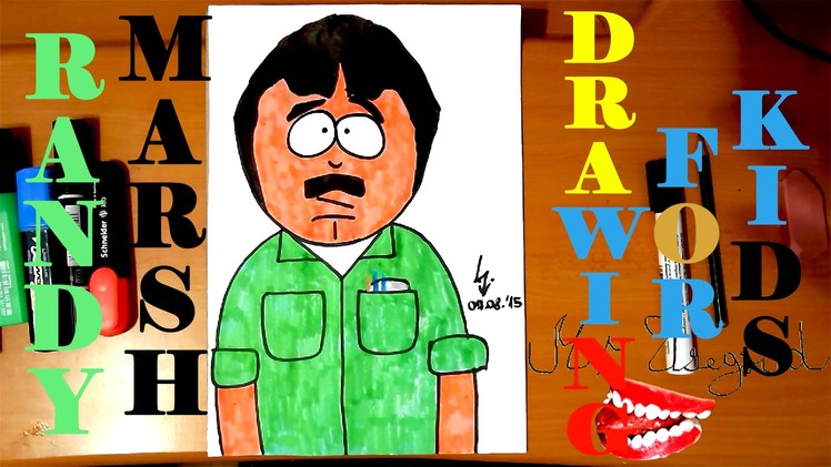 How to draw RANDY MARSH from SOUTH PARK characters Easy,draw easy stuff but cool,SPEED ART