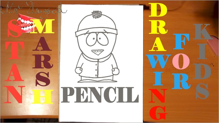 How to draw STAN MARSH from SOUTH PARK characters Step by Step Easy, draw easy stuff | PENCIL