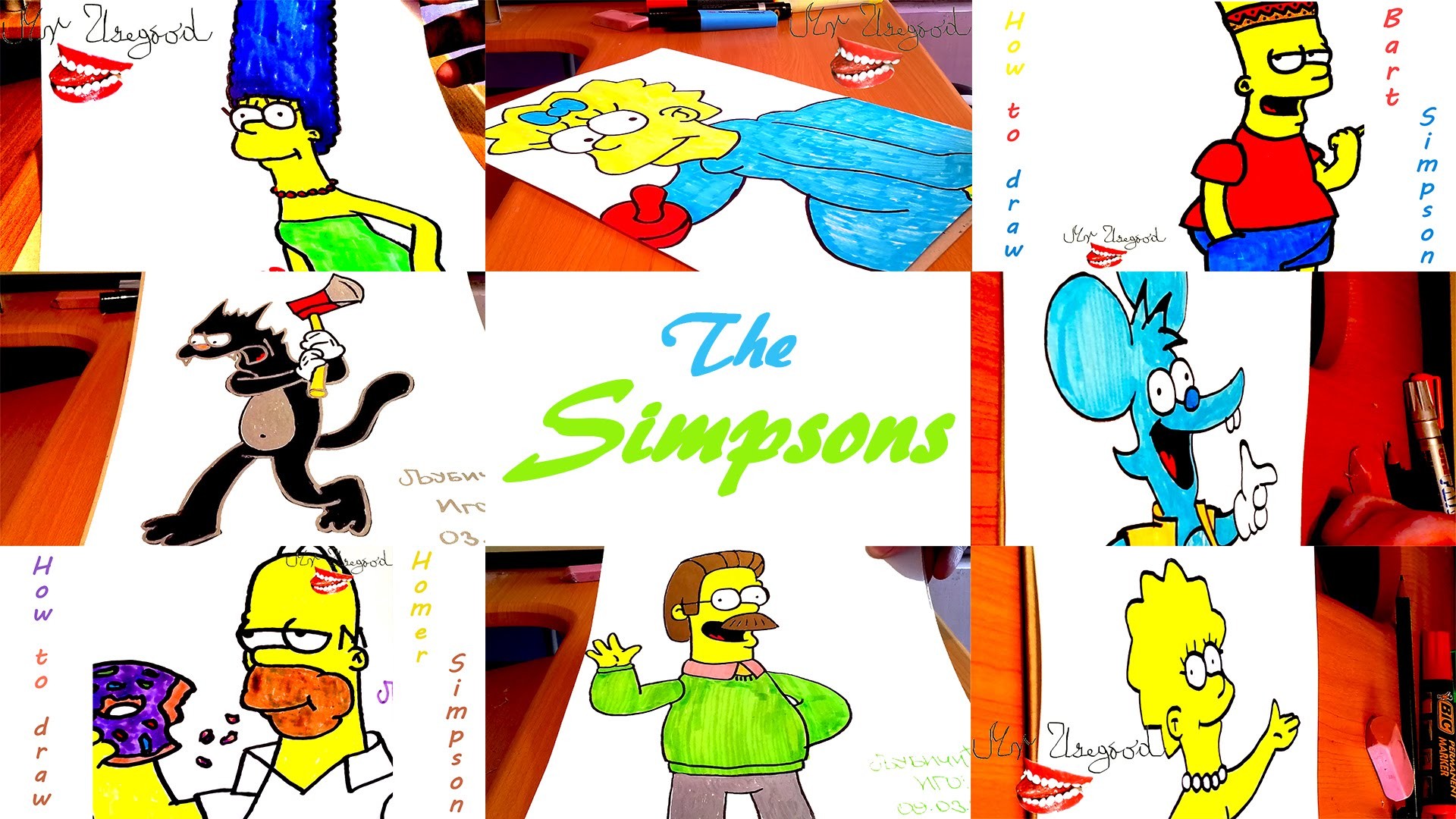 How to draw The SIMPSONS Characters Step by Step Easy | draw easy stuff but cool | PART 1.2
