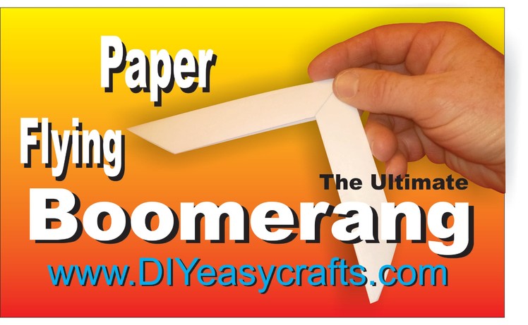 How to Make a paper boomerang