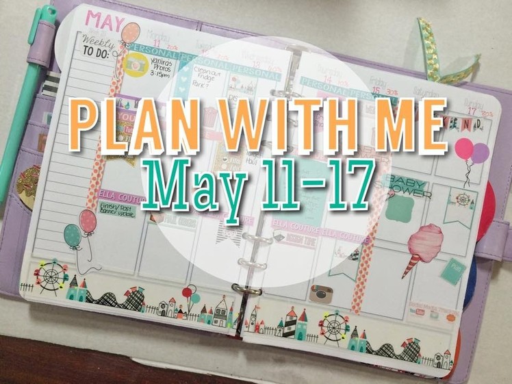 Plan With Me: Week May 11-17th DIY Erin Condren pl