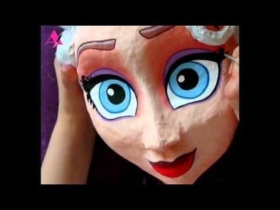 Shaping face part 5 (painting Elsa and applying paper)