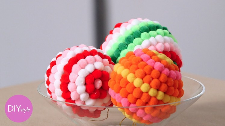 Colorful Pom-Pom Ornaments - DIY Style - Martha Stewart