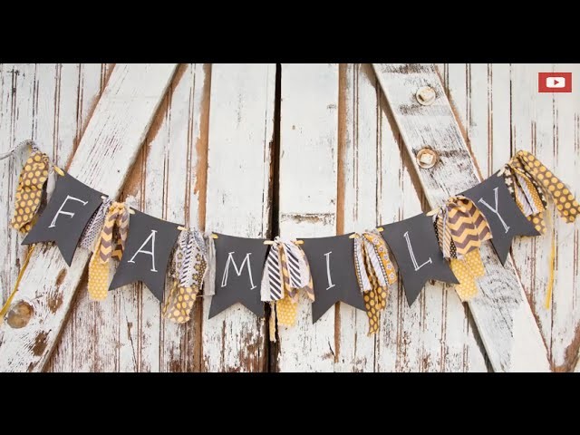 DIY Chalkboard Fabric Banner swag