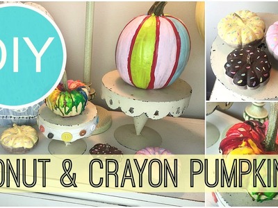 DIY Fall Room Decor | Donut, Striped & Crayon Melt Pumpkins | by Michele Baratta