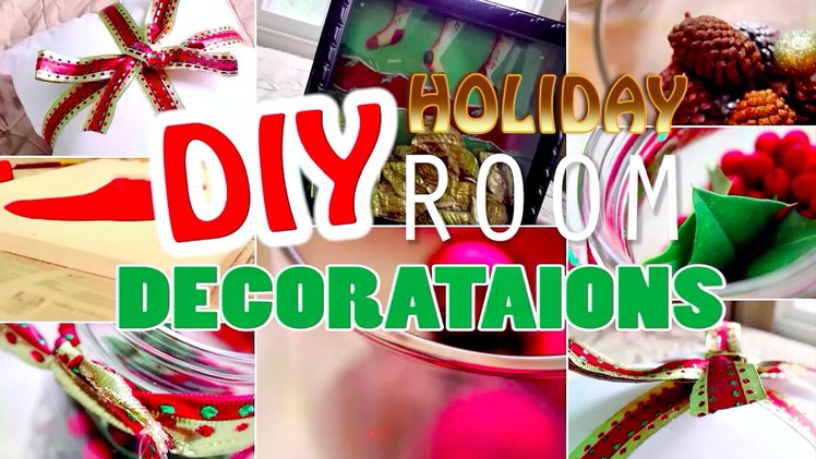 DIY Holiday Room Decorations | Pillows, Canvas, Mason Jars! ♡ Lawenwoss