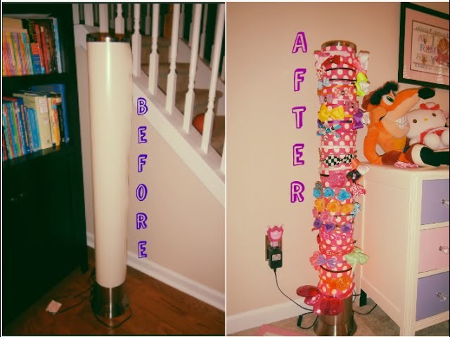 DIY: How to Repurpose an Old Lamp into a cute Headband Organizer. Holder