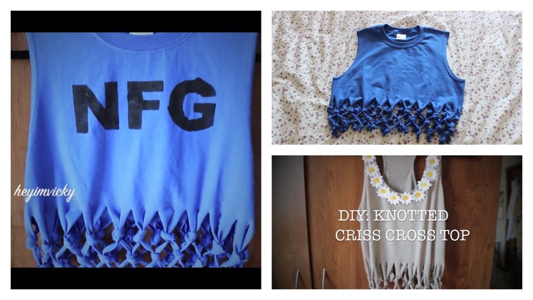 DIY: Knotted Criss Cross Crop Top | heyimvicky