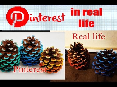 DIY - Pinterest in Real Life - Ombre Pine-cones