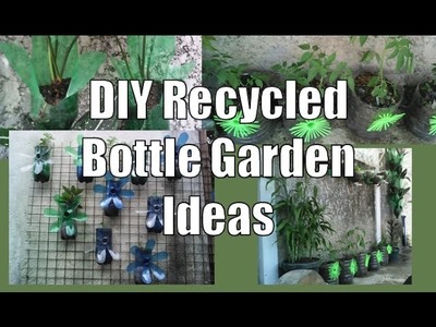 DIY Recycled Vertical Bottle Garden Idea Designs