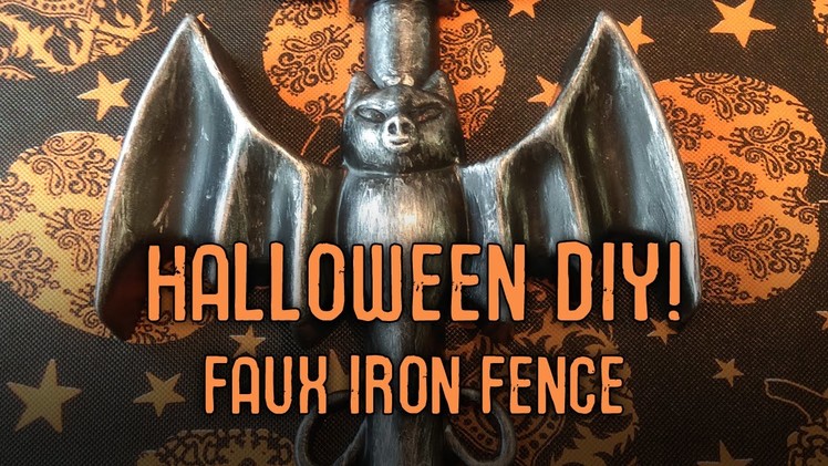 Halloween DIY - Faux iron fence stake