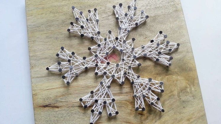 How To Create A Snowflake String Art - DIY Home Tutorial - Guidecentral