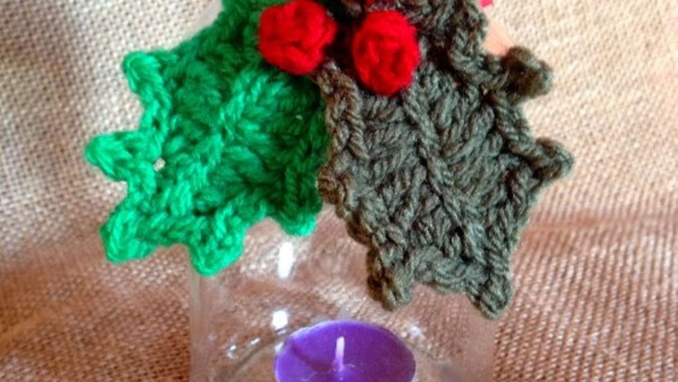 How To Crochet Xmas Leaves For A Candle Holder - DIY Crafts Tutorial - Guidecentral
