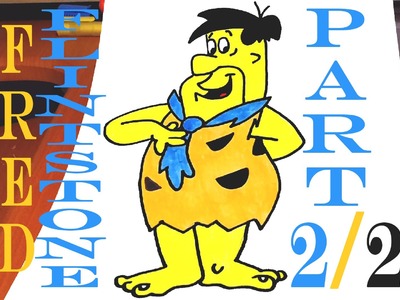 How to draw FRED FLINTSTONE Step by Step Easy, draw easy stuff.things but cool on paper | 2.2