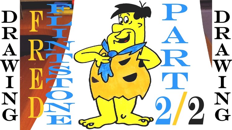 How to draw FRED FLINTSTONE Step by Step Easy, draw easy stuff.things but cool on paper | 2.2