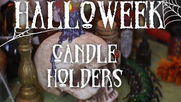 How to Make Halloween Themed Candle Holders : DIY ~HALLOWEEK~