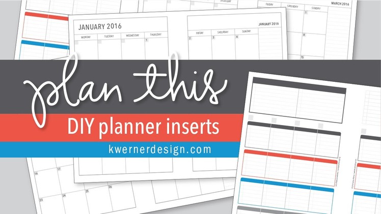Introducing PlanThis Planner Inserts - Editable DIY Planner Inserts