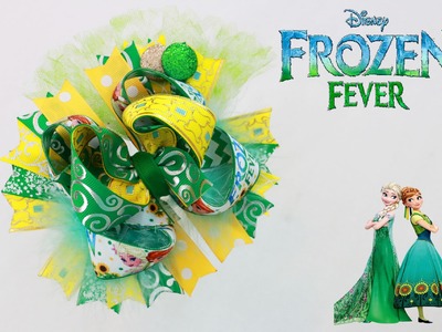 Let's make a FROZEN FEVER hair bow!. DIY HOW TO HAIRBOWS