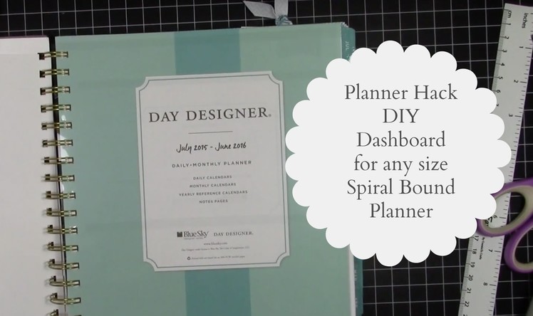 PLANNER HACK DIY Dashboard for any Spiral Bound Planner